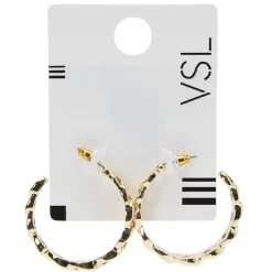 Paire de créoles maille gourmette doré