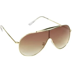 Paire de lunettes de soleil femme marron et doré