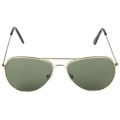 Paire de lunettes de soleil mixte doré et vert