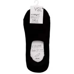 Paire de socquettes fibre de bambou et coton noir ou blanc x3