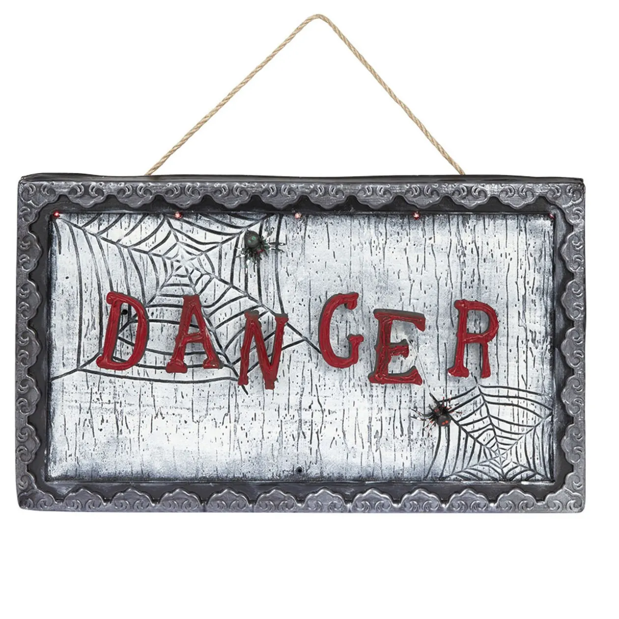 Pancarte animée Halloween inscription Danger