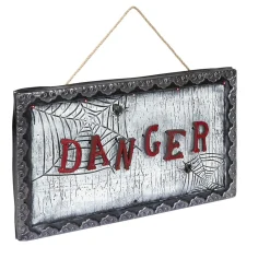 Pancarte animée Halloween inscription Danger