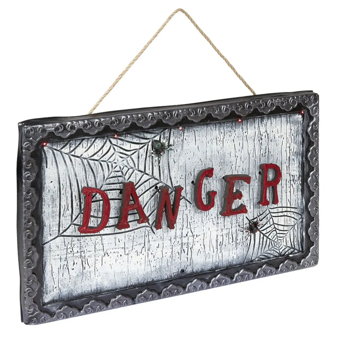 Pancarte animée Halloween inscription Danger