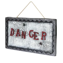 Pancarte animée Halloween inscription Danger