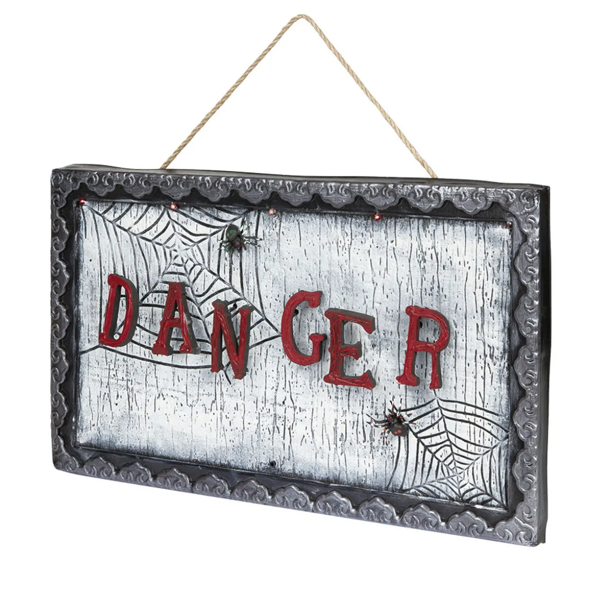 Pancarte animée Halloween inscription Danger