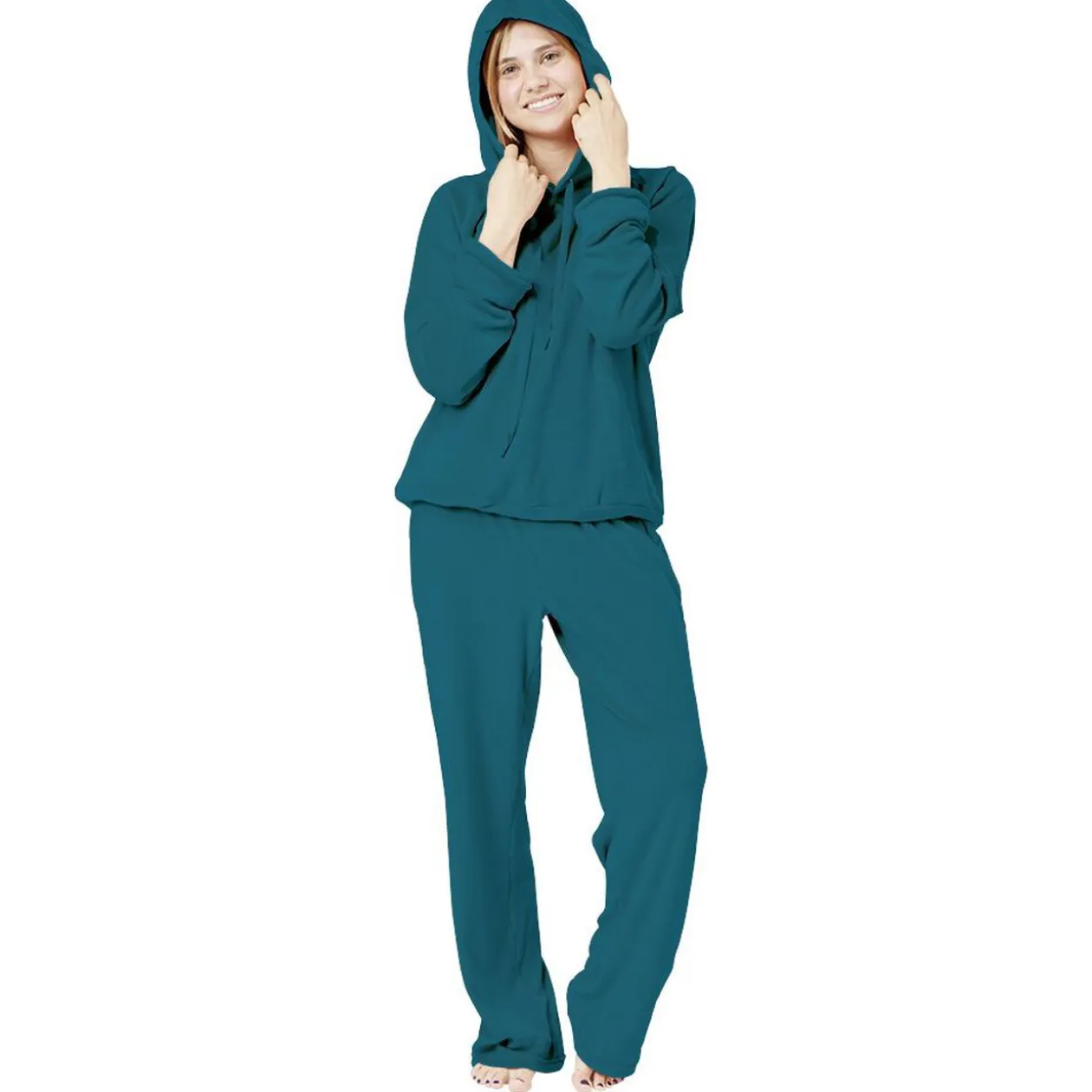 Pantalon velours uni bleu Taille L