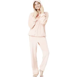 Pantalon velours uni rose Taille L