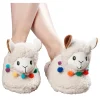 Pantoufle Femme Lama pompons multicolore T36/41