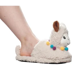 Pantoufle Femme Lama pompons multicolore T36/41