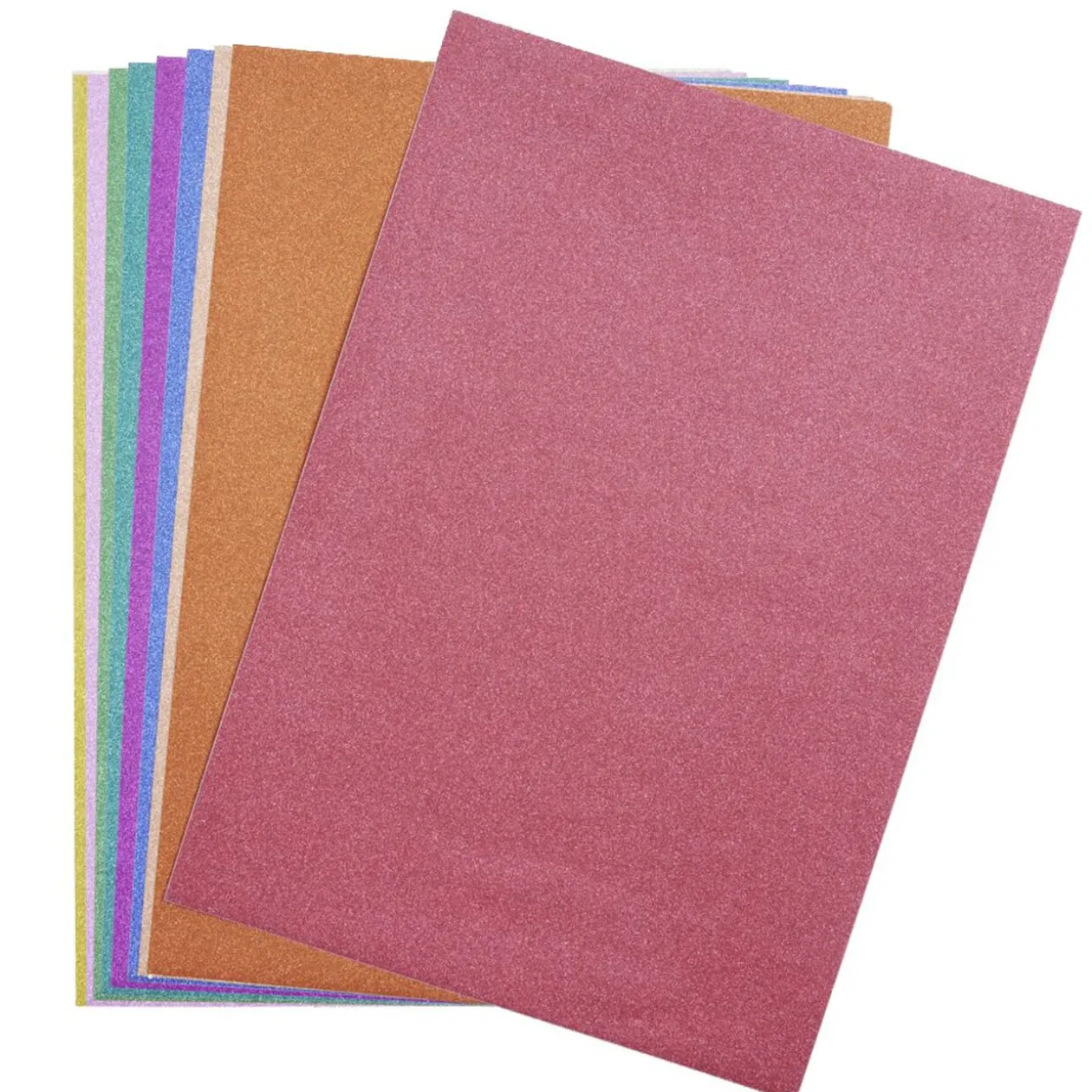 Papier adhésif colorés et pailletés 18x15cm 10 feuilles