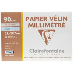 Papier millimétré 12 F 90GR