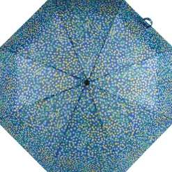 Parapluie bleu à pois colorés