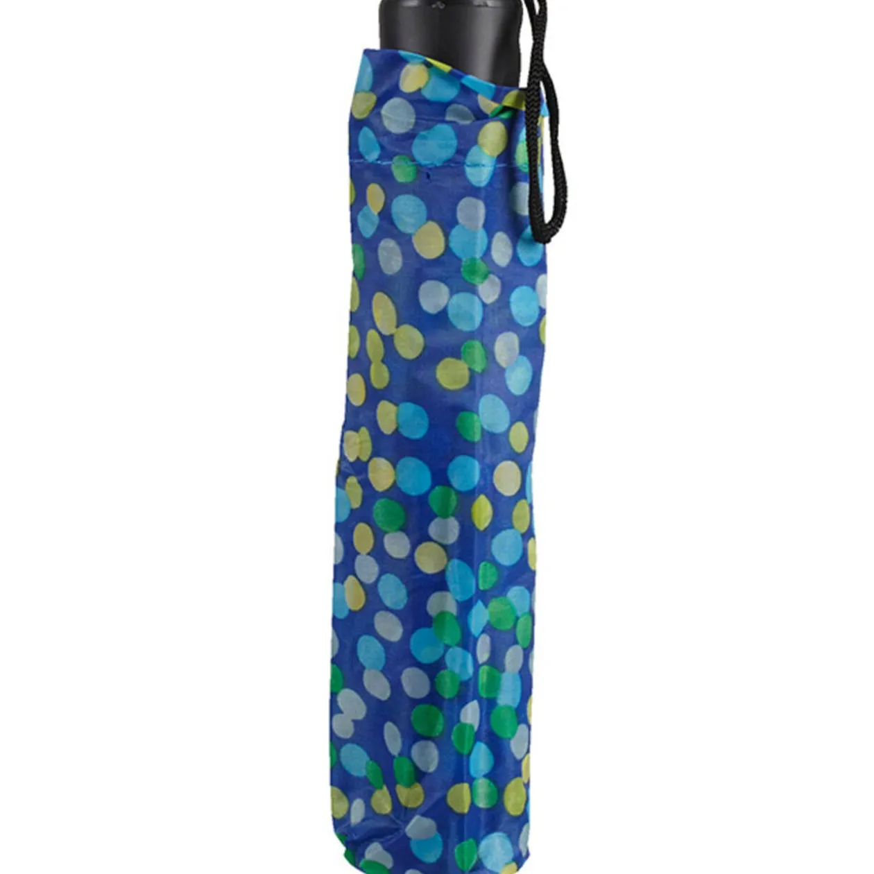 Parapluie bleu à pois colorés