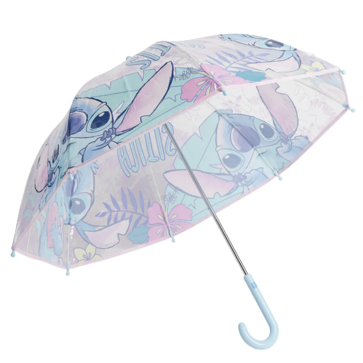 Parapluie bulle Stitch rose polyester et métal