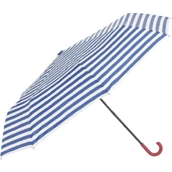 Parapluie canne à rayures bleues et blanches