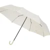 Parapluie canne beige à pois blancs