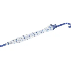 Parapluie canne transparent à pois bleus