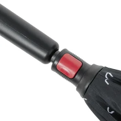 Parapluie inversé noir à motifs blancs