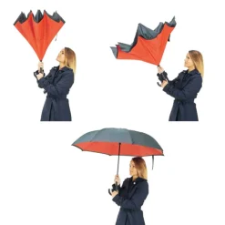 Parapluie inversé rouge