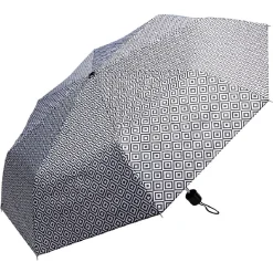 Parapluie manuel à motifs blancs et noirs