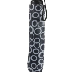 Parapluie noir à cercles blancs