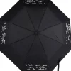 Parapluie noir avec inscription blanche