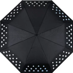 Parapluie noir motif gouttes change de couleurs