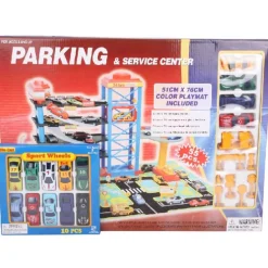 Parking à niveaux et voitures