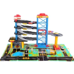 Parking à niveaux et voitures