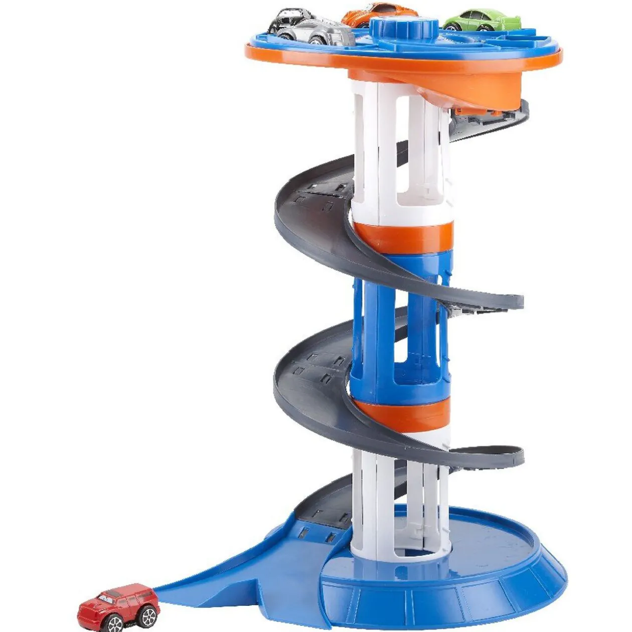 Parking circuit à 3 niveaux avec 5 voitures Team Racer