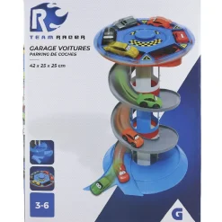 Parking circuit à 3 niveaux avec 5 voitures Team Racer