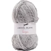 Pelote acrylique laine Cheval Blanc fil épais mélange Taïga 413 gris