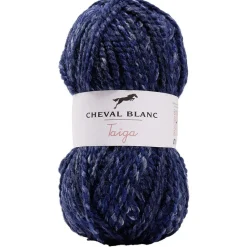 Pelote acrylique laine fil épais mélange Taïga 405 blanc