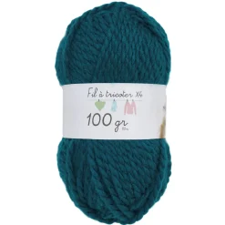 Pelote de fil à tricoter acrylique épais bleu