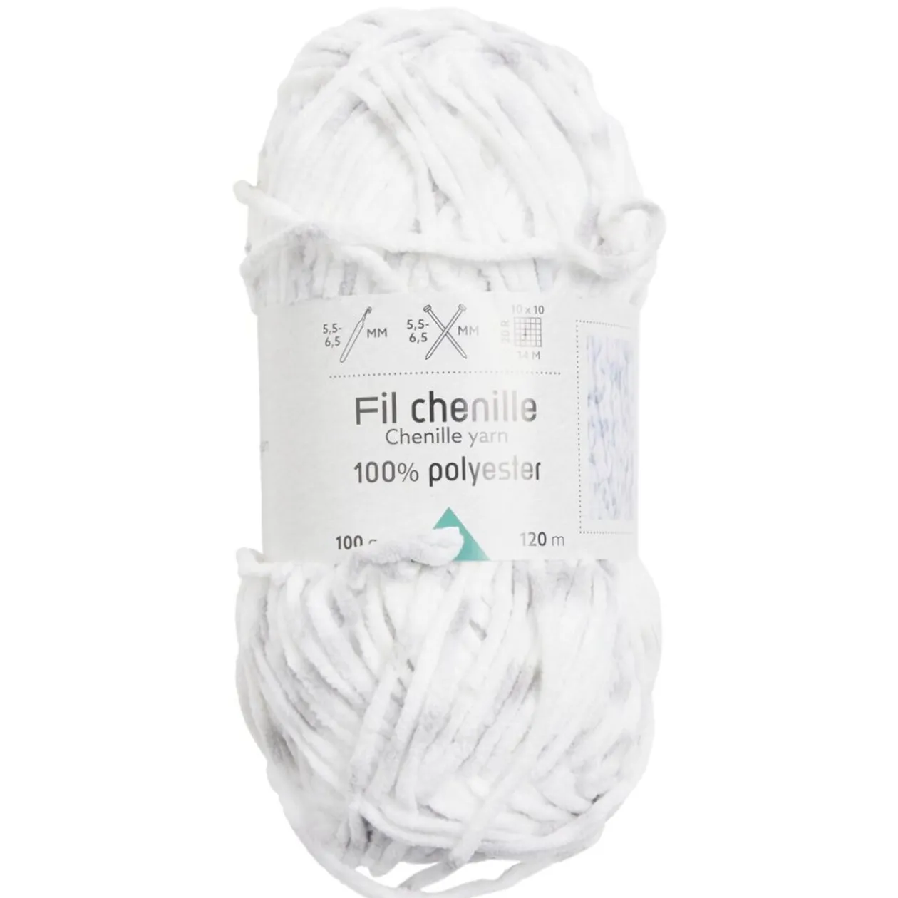 Pelote de fil à tricoter chenille multicolore 100Gr