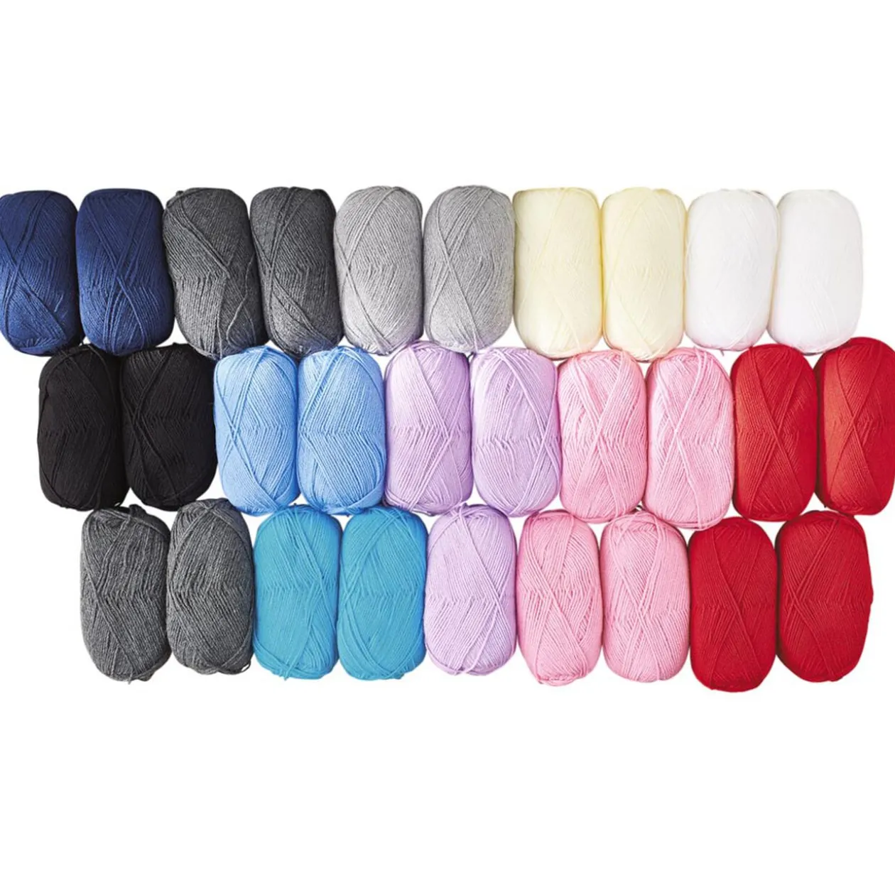 Pelote de fil à tricoter en acrylique x10