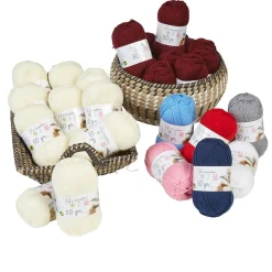 Pelote de fil à tricoter en acrylique x10