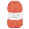 Pelote de fil à tricoter orange