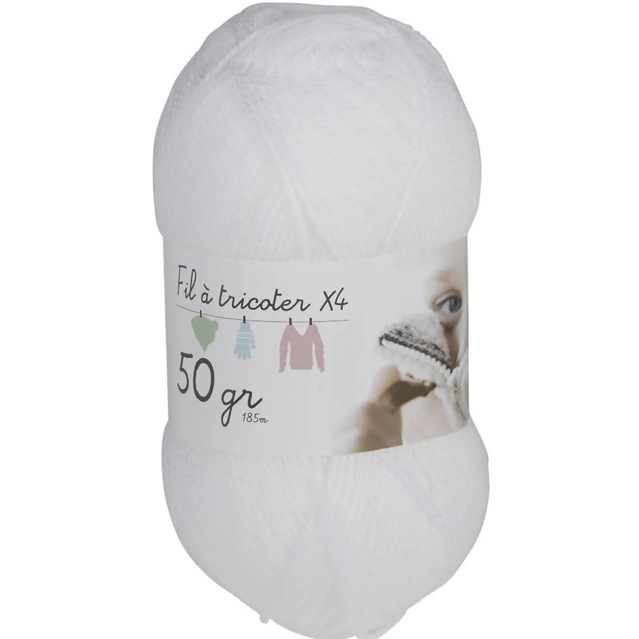 Pelote de fil à tricoter spécial layette x4