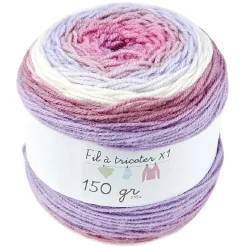 Pelote de laine acrylique ton rose 150g