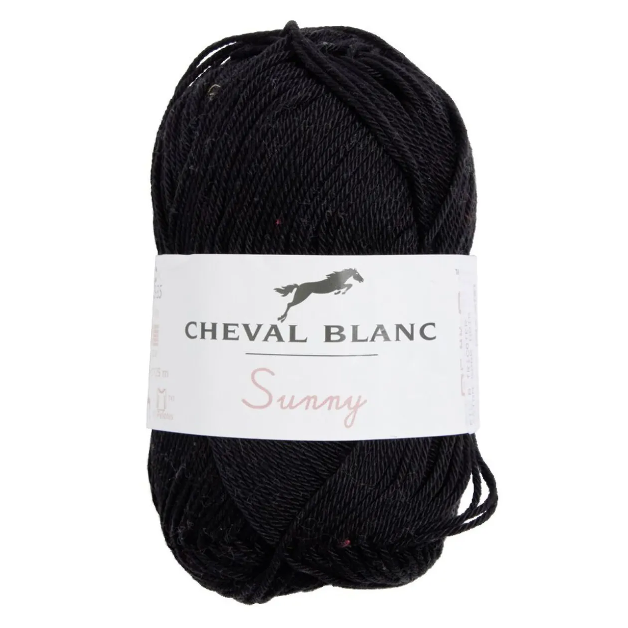 Pelote fil à tricoter 100% coton noir 50g