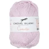 Pelote fil à tricoter coton et acrylique rose 50g