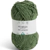 Pelote fil à tricoter 200m effet velours polyester vert 100g