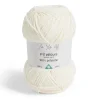 Pelote fil à tricoter 200m effet velours polyester écru 100g