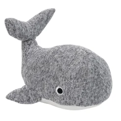 Peluche baleine sonore grise L25cm