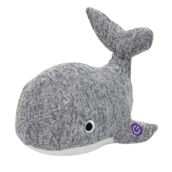 Peluche baleine sonore grise L25cm