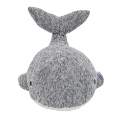 Peluche baleine sonore grise L25cm