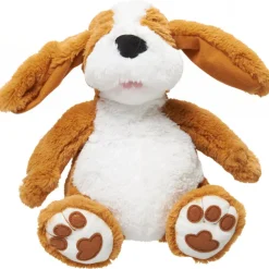 Peluche chien animé marron