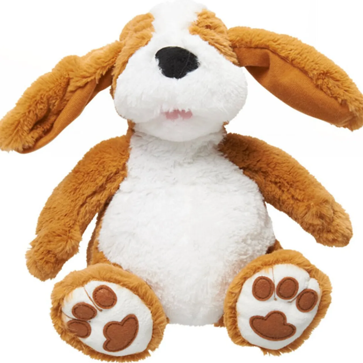 Peluche chien animé marron