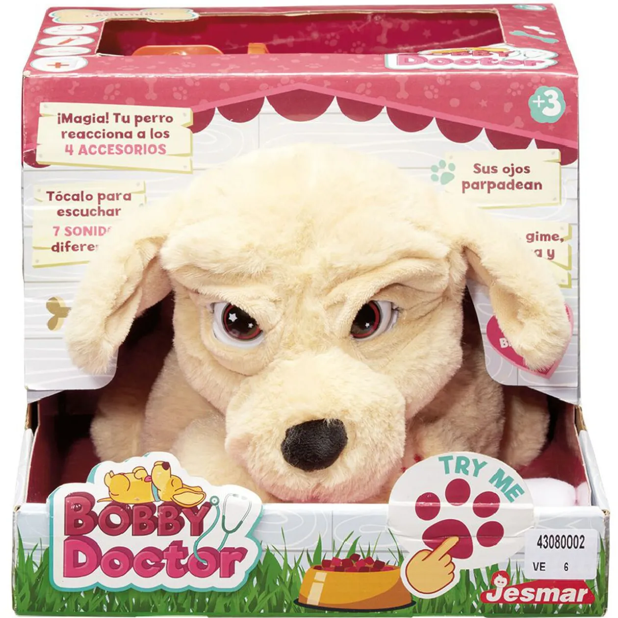 Peluche chien docteur Bobby